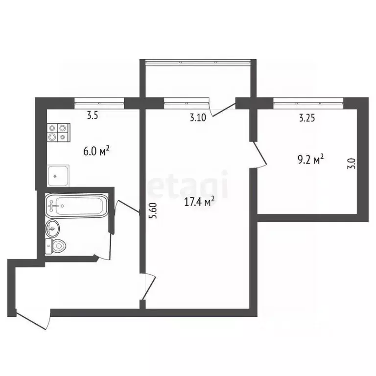 2-к кв. Камчатский край, Петропавловск-Камчатский Комсомольская ул., 5 ... - Фото 2