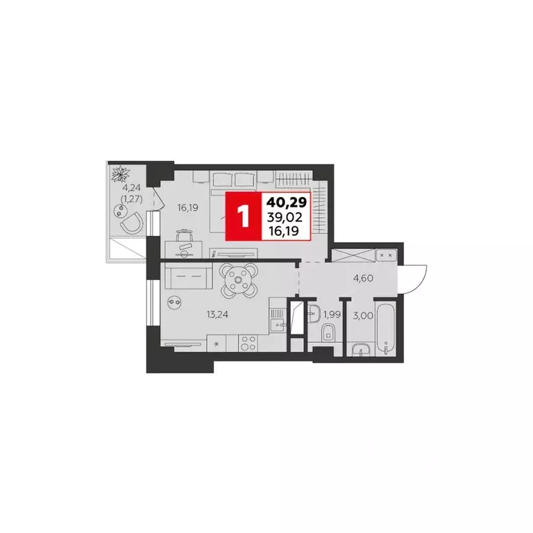 1-к кв. Ростовская область, Ростов-на-Дону ул. Штахановского, 24/2 ... - Фото 1
