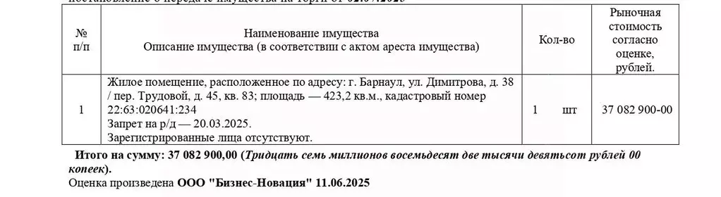 Свободной планировки кв. Алтайский край, Барнаул Трудовой пер., 39/41 ... - Фото 0