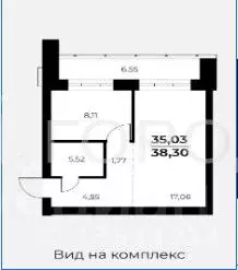 1-к кв. Алтайский край, Барнаул Геодезическая ул., 45Б (38.3 м) - Фото 2