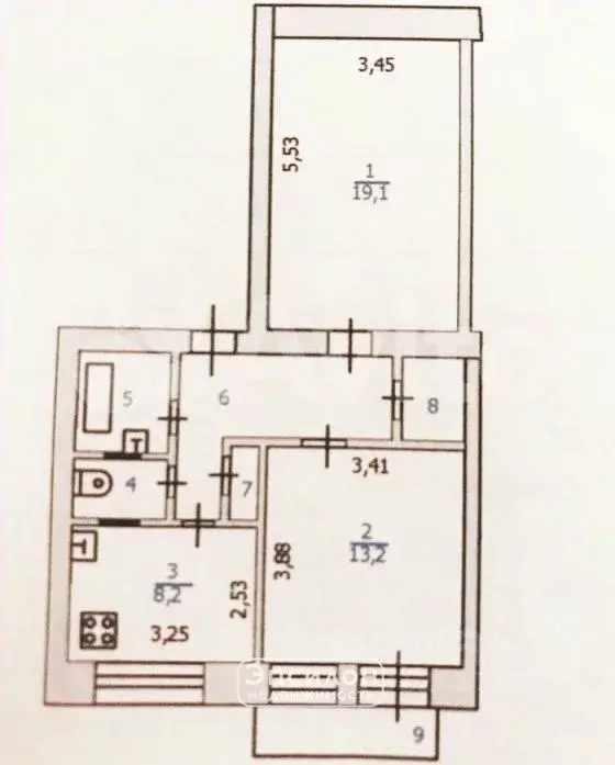 2-к кв. Курская область, Курск ул. Радищева, 69к2 (54.6 м) - Фото 0