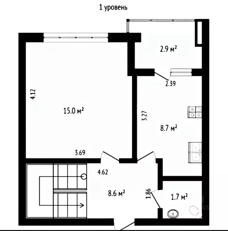 3-к кв. Севастополь ул. Адмирала Фадеева, 21Б (79.5 м) - Фото 1