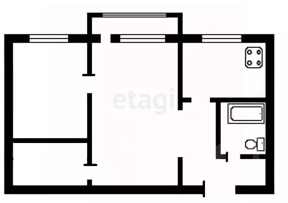 2-к кв. Тульская область, Тула ул. Фрунзе, 20 (44.1 м) - Фото 1