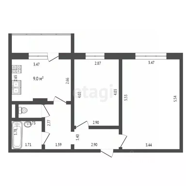 2-к кв. Мордовия, Саранск ул. Фурманова, 67 (53.0 м) - Фото 1