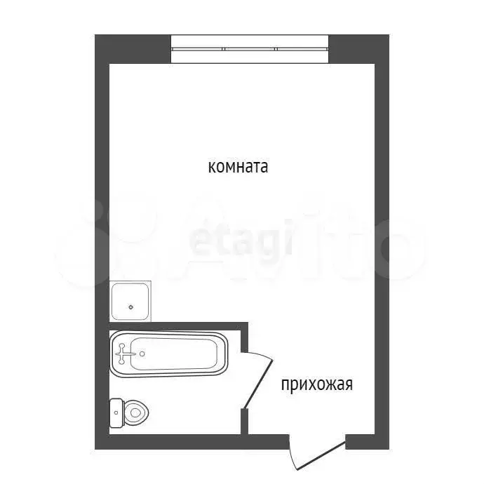 Квартира-студия, 13,7 м, 4/5 эт. - Фото 0