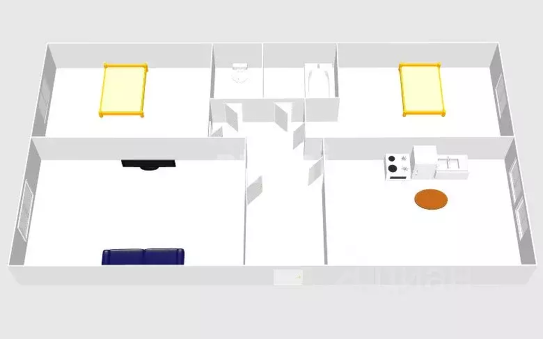 3-к кв. Сахалинская область, Южно-Сахалинск Байкальская ул., 1 (67.7 ... - Фото 2
