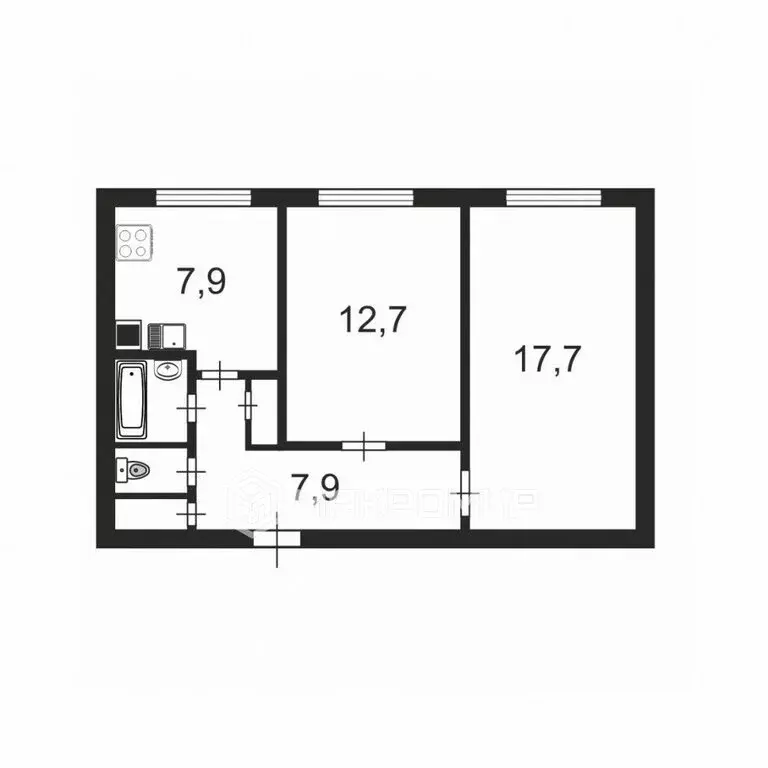 2-комнатная квартира: Санкт-Петербург, улица Ивана Фомина, 13к1 (51 м) - Фото 2
