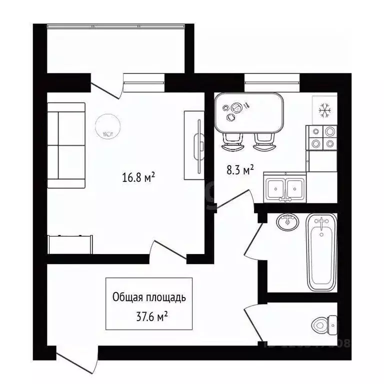 1-к кв. Новосибирская область, Бердск ул. Карла Маркса, 7 (37.6 м) - Фото 2