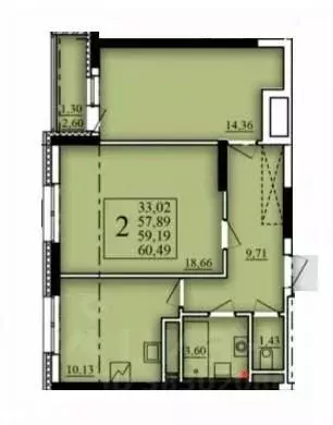 2-к кв. Башкортостан, Уфа Затон-Восточный жилрайон, Паруса жилой ... - Фото 1