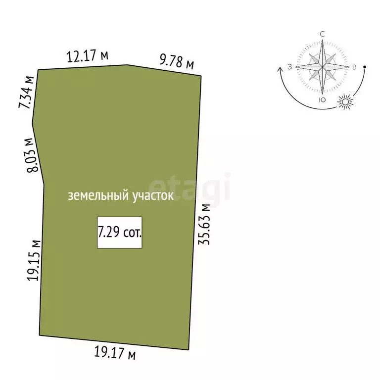 Участок в Ишим, улица Свердлова (7.29 м) - Фото 1