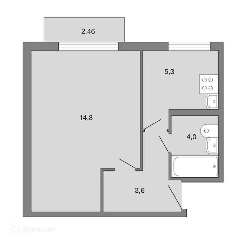 Продаётся 1-к квартира, 26.9 м - Фото 0