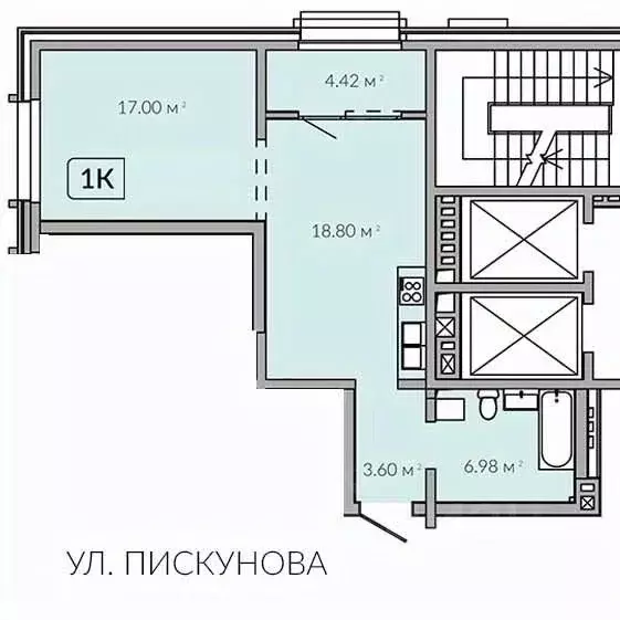 1-к кв. Иркутская область, Иркутск Байкальская ул., 91 (50.8 м) - Фото 1