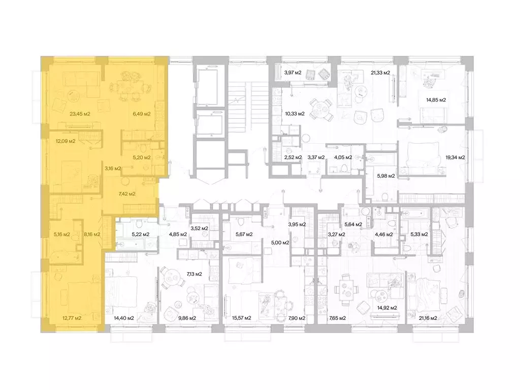 2-комнатная квартира: деревня Ликино, ЖК Мыс, к1 (83.9 м) - Фото 2