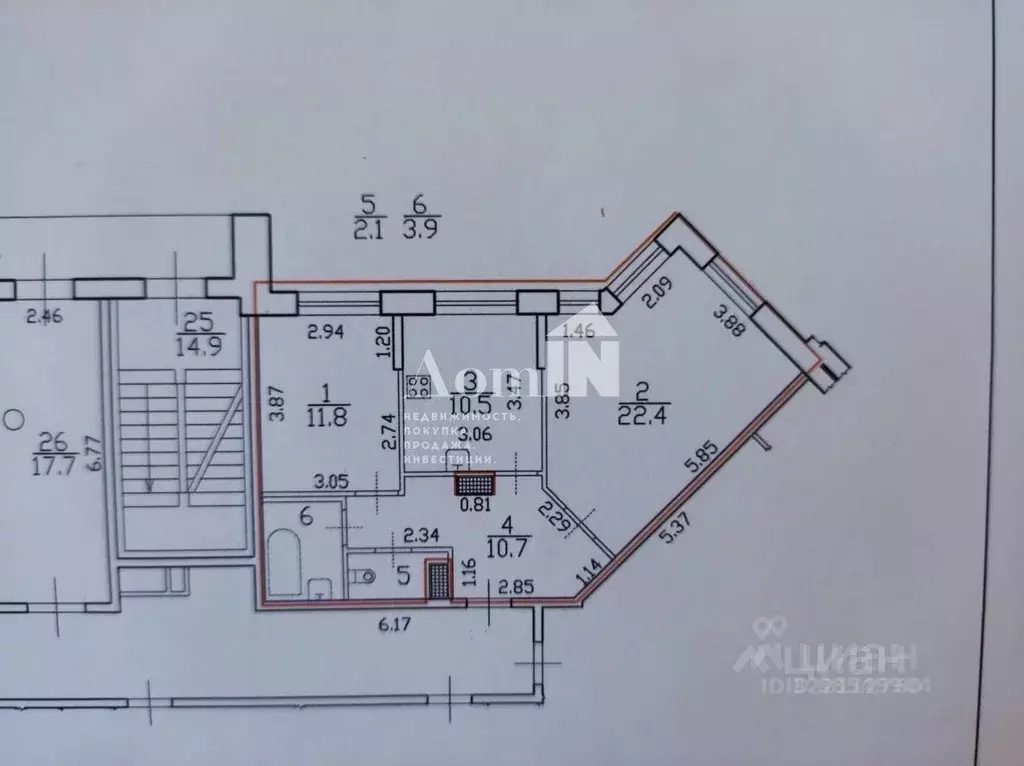 2-к кв. Санкт-Петербург пос. Парголово, ул. Михаила Дудина, 25к1 (61.4 ... - Фото 2