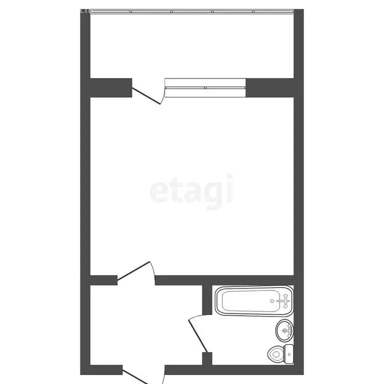 Квартира-студия: Тюмень, Олимпийская улица, 24 (13.3 м) - Фото 1