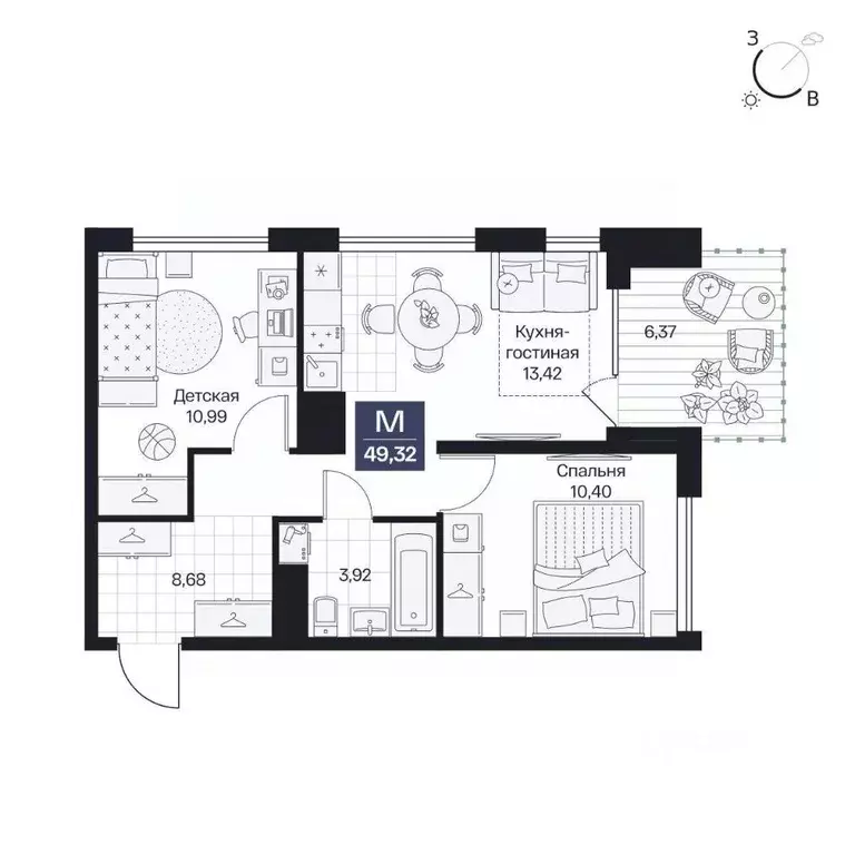 2-к кв. Волгоградская область, Волгоград просп. Имени В.И. Ленина, 59Г ... - Фото 1