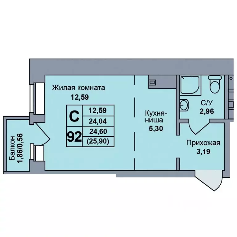 1-к кв. Удмуртия, Ижевск Ракетная ул., 28А (25.9 м) - Фото 0
