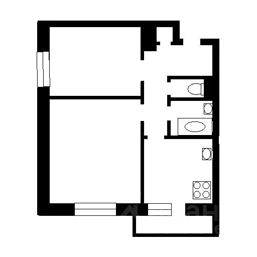 2-к кв. Москва ул. Новинки, 17 (40.0 м) - Фото 1