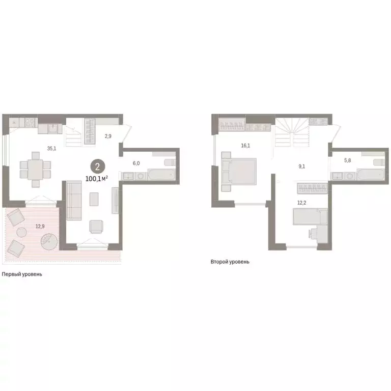 2-комнатная квартира: Новосибирск, улица Аэропорт (100.08 м) - Фото 1