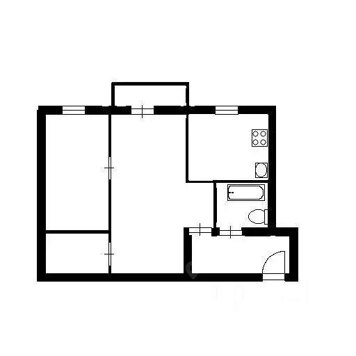2-к кв. Новосибирская область, Новосибирск ул. Гоголя, 233/2 (44.7 м) - Фото 2