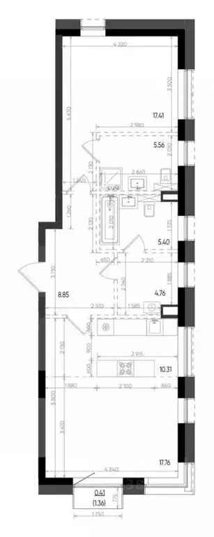 2-к кв. Татарстан, Казань Минтимер жилой комплекс (70.46 м) - Фото 1