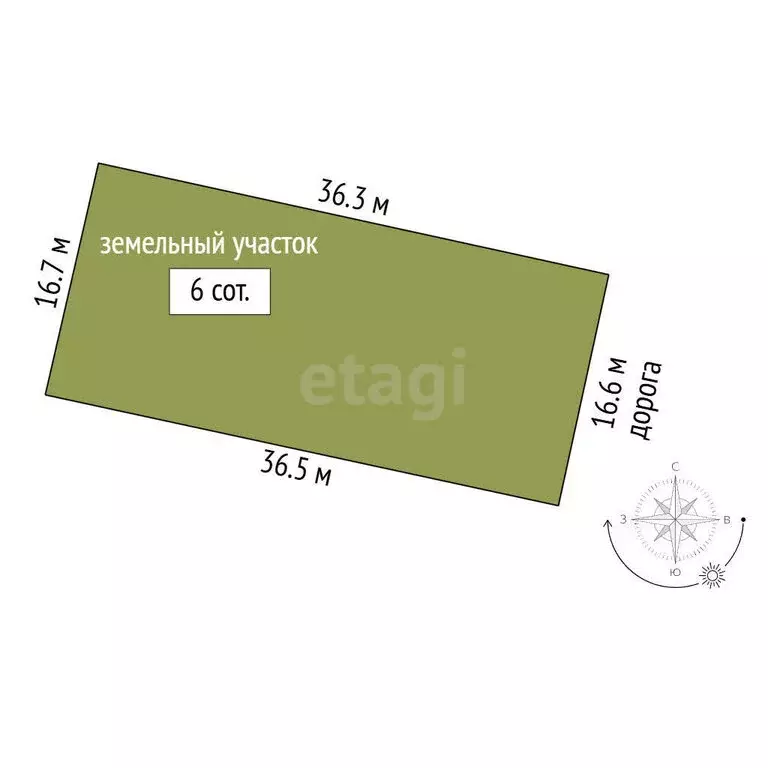 Участок в Абрикосовка, Сосновая улица (6 м) - Фото 1