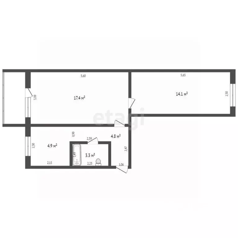 2-к кв. Кемеровская область, Березовский просп. Ленина, 6 (44.5 м) - Фото 2