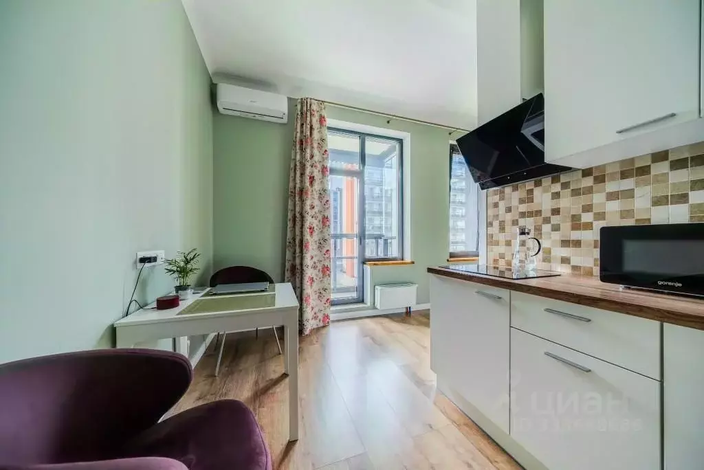 Студия Санкт-Петербург ул. Александра Матросова, 1 (29.0 м) - Фото 2