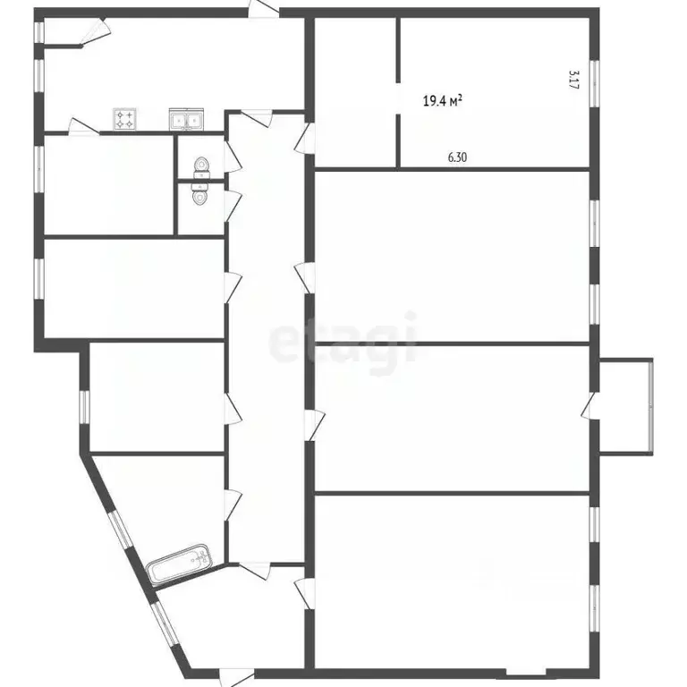 Свободной планировки кв. Санкт-Петербург Садовая ул., 129 (160.8 м) - Фото 1