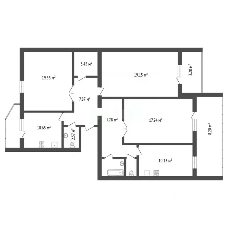 4-к кв. Воронежская область, Воронеж бул. Победы, 51а (104.0 м) - Фото 2