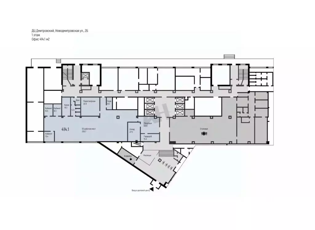 Офис в Москва Новодмитровская ул., 2Б (414 м) - Фото 2
