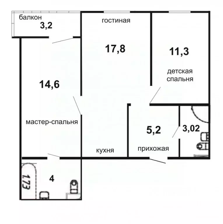 2-к кв. Санкт-Петербург ул. Невзоровой, 9 (56.3 м) - Фото 2