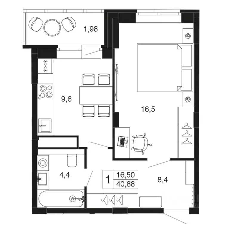 1-к кв. Московская область, Апрелевка Наро-Фоминский городской округ, ... - Фото 1