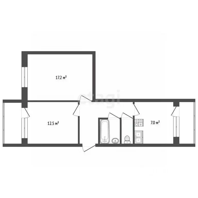 Комната Севастополь ул. Генерала Коломийца, 7 (17.2 м) - Фото 2