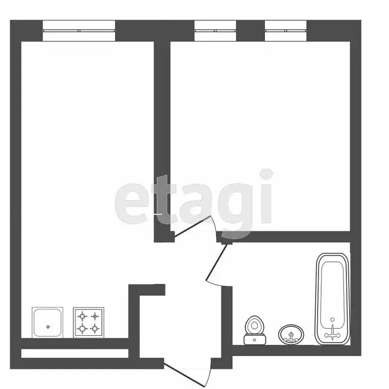 1-комнатная квартира: Тюмень, улица Николая Машарова, 2 (48.9 м) - Фото 1