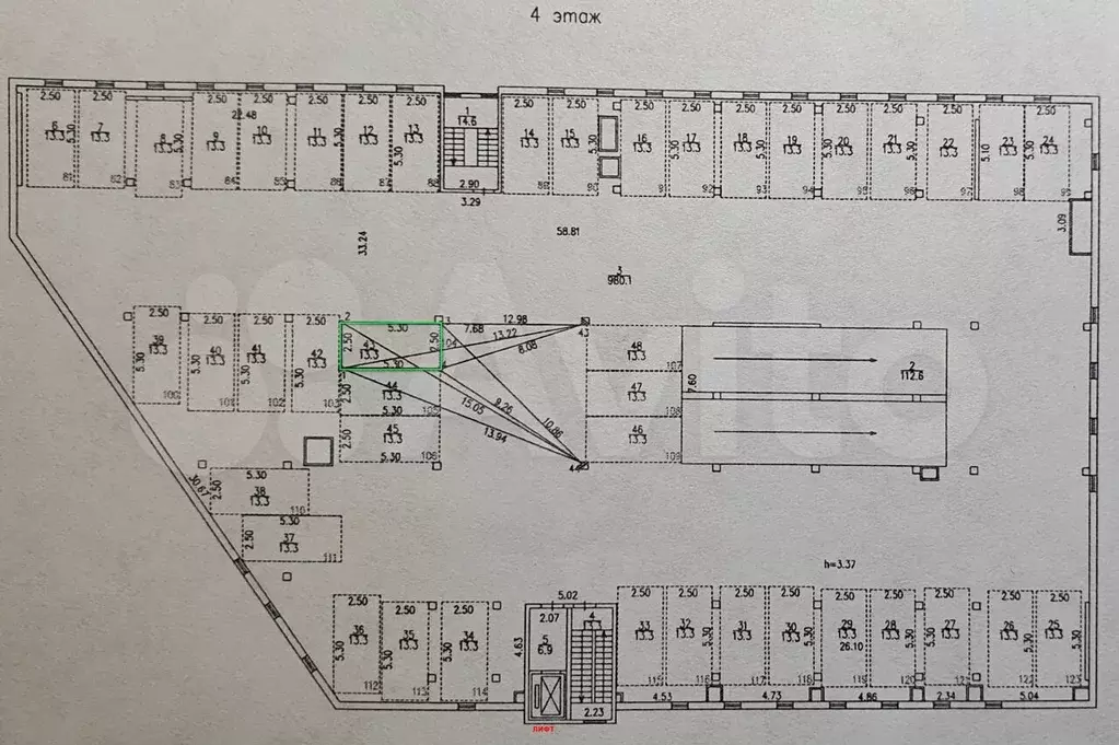 Машиноместо, 13 м - Фото 1