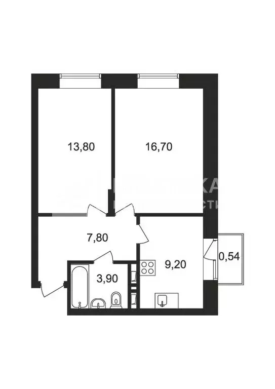 2-комнатная квартира: Ногинск, Юбилейная улица, 14 (51.4 м) - Фото 0