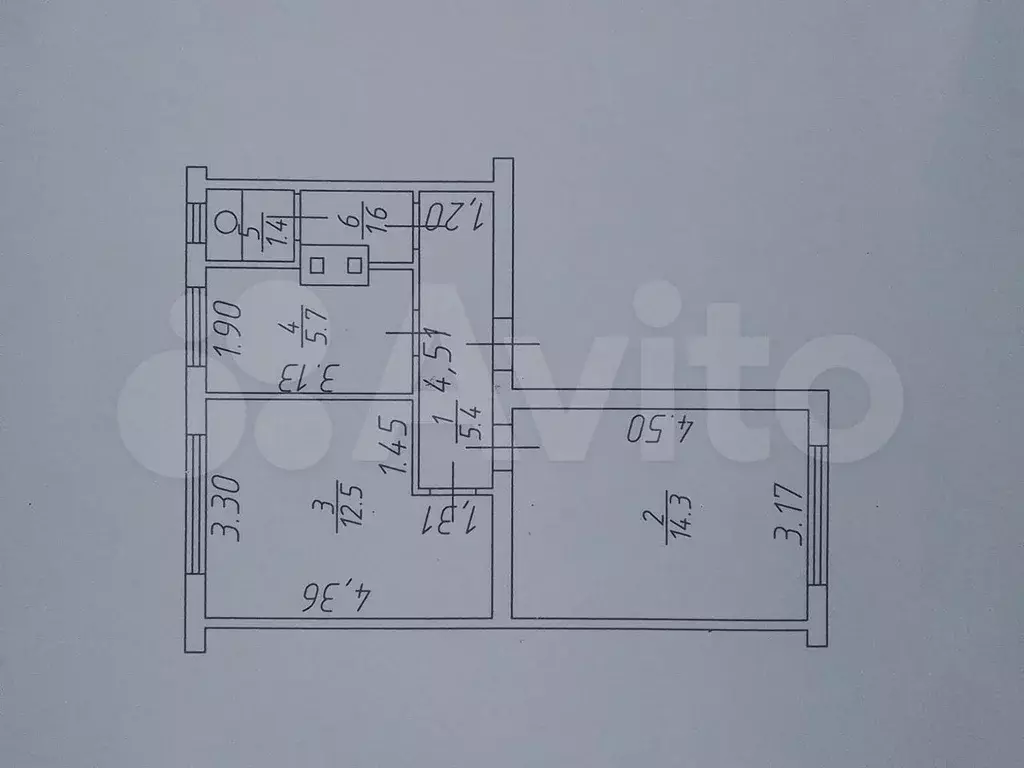 2-к. квартира, 40,9 м, 2/2 эт. - Фото 0