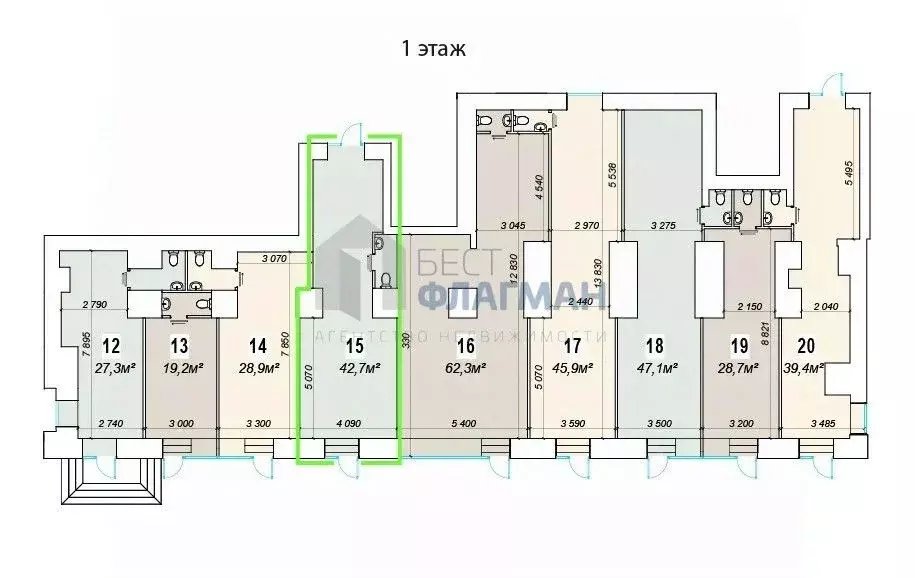 Помещение свободного назначения в Москва Ленинский просп., 70/11 (43 ... - Фото 2