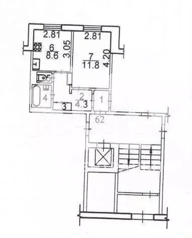 1-к. квартира, 29,6 м, 1/10 эт. - Фото 0