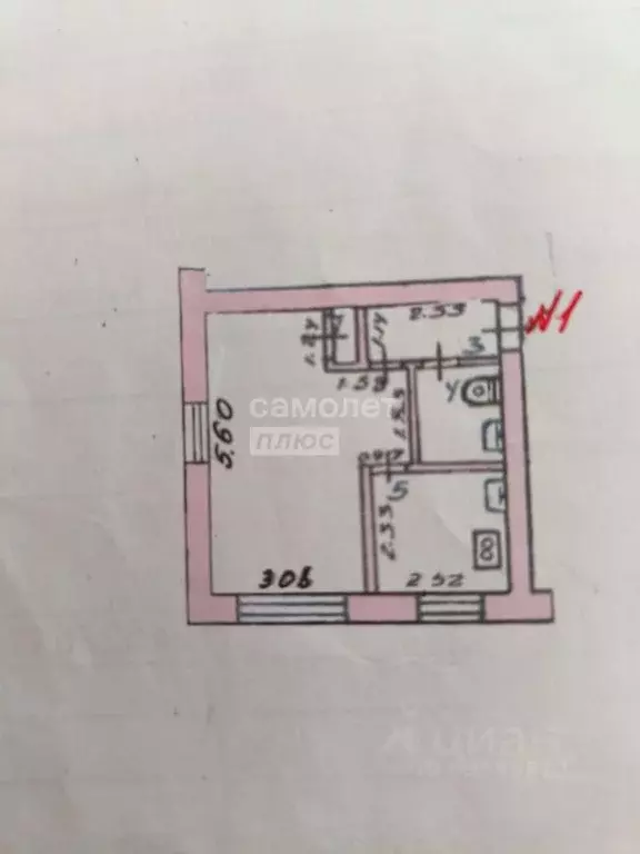 1-к кв. Курская область, Курск ул. Менделеева, 21 (30.8 м) - Фото 2