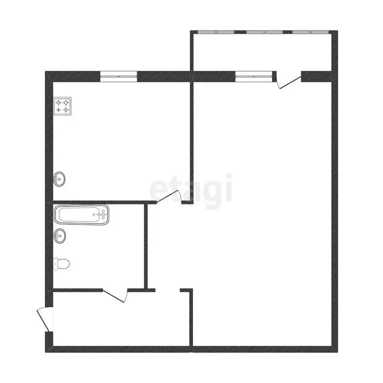 1-комнатная квартира: Шебекино, улица Ленина, 27 (31 м) - Фото 0