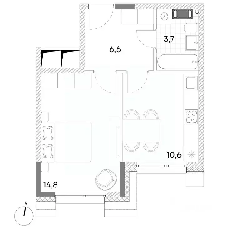 1-к кв. Москва, Москва, Зеленоград ул. Александровка, 6 (35.7 м) - Фото 0