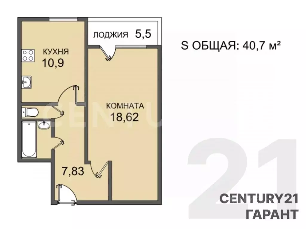 1-к кв. Санкт-Петербург Бухарестская ул., 156к1 (40.7 м) - Фото 2