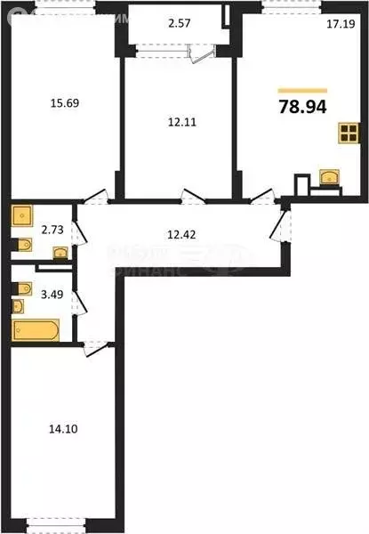 1-комнатная квартира: Калининград, Батальная улица, 65Б (37.8 м) - Фото 0