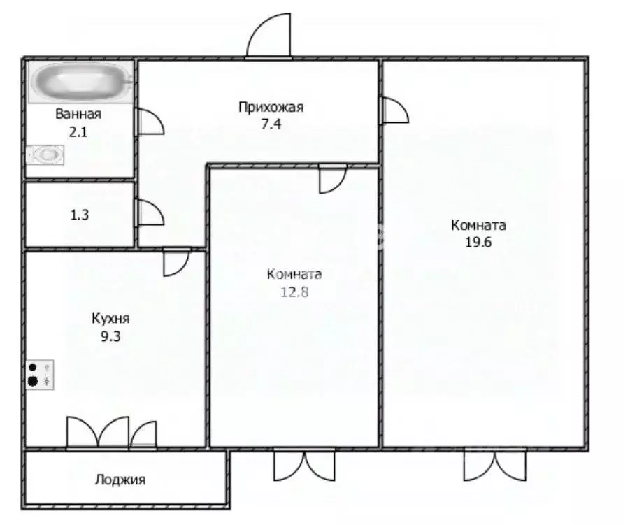 2-к кв. Ульяновская область, Ульяновск ул. Генерала Мельникова, 20 ... - Фото 2