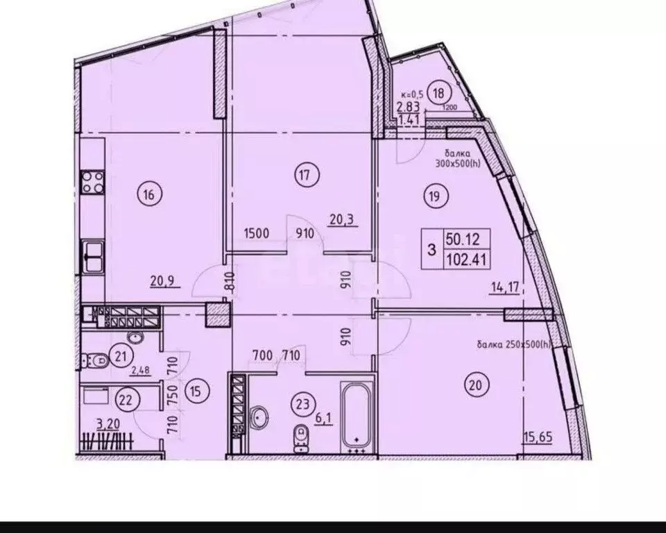 3-комнатная квартира: Казань, Танковая улица, 2 (102.8 м) - Фото 1