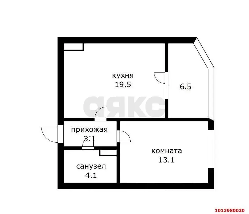 1-комнатная квартира: Краснодар, микрорайон Любимово, 2 (48 м) - Фото 0