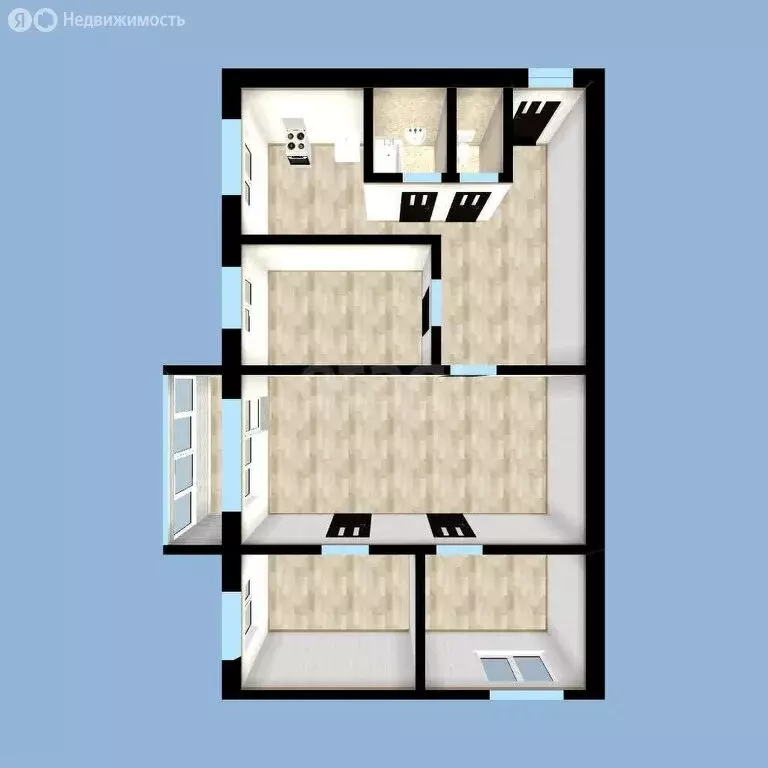 4-комнатная квартира: Киреевск, переулок Чехова, 3 (58.1 м) - Фото 2