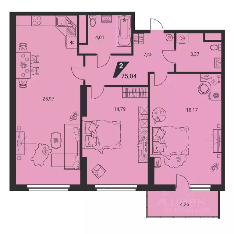3-к кв. Свердловская область, Екатеринбург Юго-Западный жилрайон, Дом ... - Фото 1
